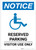 Notice: Reserved Parking - Visitor Use Only with ADA Icon Portrait - Label