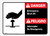 Danger: Spanish Bilingual Emergency Shut-Off Landscape ANSI - Label