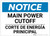 Notice: Bilingual Spanish Main Power Cut-off Landscape - Label