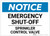 Notice: Emergency Shut-Off - Sprinkler Control Valve Landscape - Label