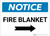 Notice: Fire Blanket with Right Arrow Landscape - Label