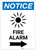 Notice: Fire Alarm with Right Arrow Portrait - Label