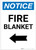 Notice: Fire Blanket with Left Arrow Portrait - Label