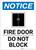 Notice: Fire Door Do Not Block Portrait - Label