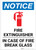 Notice: Fire Extinguisher In Case Of Fire Break Glass Portrait - Label