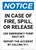 Notice: In Case of Fire/Spill/Release Use Pump Shut-off Portrait - Label