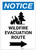Notice: Wildfire Evacuation Route with Right Arrow and Icon Portrait - Label