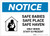 Notice: Safe Babies/Safe Place/Safe Heaven - Only When Staff Is Present Landscape - Label