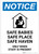 Notice: Safe Babies/Safe Place/Safe Heaven - Only When Staff Is Present Portrait - Label