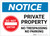 Notice: Private Property - No Parking/Trespassing Landscape - Label