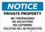 Notice: Private Property - No Trespassing/Solicitors/Loitering Landscape - Label