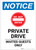 Notice: Private Drive - Invited Guests Only Portrait - Label