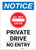 Notice: Private Drive - No Entry Portrait - Label
