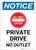 Notice: Private Drive - No Outlet with Icon Portrait - Label