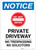 Notice: Private Driveway - No Trespassing/Solicitors Portrait - Label