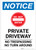 Notice: Private Driveway - No Trespassing/Turn Around Portrait - Label