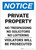 Notice: Private Property - No Trespassing/Solicitors/Loitering Portrait - Label