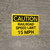 Caution: Railroad Speed Limit 15 MPH Landscape - Wall Sign