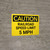 Caution: Railroad Speed Limit 5 MPH Landscape - Wall Sign