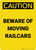 Caution: Beware Of Moving Railcars Portrait - Wall Sign