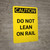 Caution: Do Not Lean on Rail Portrait - Wall Sign