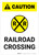 Caution: Railroad Crossing ANSI Portrait - Wall Sign