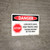 Danger: Look Both Ways/High Traffic Area - Trains Moving in The Area Landscape - Wall Sign