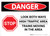 Danger: Look Both Ways/High Traffic Area - Trains Moving in The Area Landscape - Wall Sign