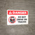 Danger: Do Not Drive on Tracks Light Rail ANSI Landscape - Wall Sign