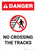 Danger: No Crossing The Tracks ANSI Portrait - Wall Sign