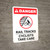 Danger: Rail Tracks - Cyclists Take Care ANSI Portrait - Wall Sign