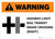 Warning: Highway-Light Rail Transit Grade Crossing Right ANSI Landscape - Wall Sign