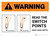 Warning: Intersection W/RR on Left or Right ANSI Landscape - Wall Sign