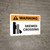 Warning: Skewed Crossing with Icon 1 ANSI Landscape - Wall Sign