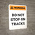 Warning: Do Not Block Crossing - Leave Clear ANSI Portrait - Wall Sign