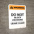 Warning: Do Not Stop on Tracks ANSI Portrait - Wall Sign