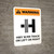 Warning: HWY W/RR Track on Left or Right ANSI Portrait - Wall Sign