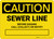 Caution: Sewer Line - Before Digging Call Collect or Notify Landscape