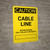 Caution: Cable Line - Before Digging Call Collect or Notify Portrait