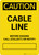 Caution: Cable Line - Before Digging Call Collect or Notify Portrait