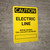 Caution: Electric Pipeline - Before Digging Call Collect or Notify Portrait