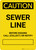 Caution: Sewer Line - Before Digging Call Collect or Notify Portrait