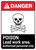 Danger: Poison Lead Work Area - Authorized Personnel Only ANSI Portrait