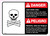 Danger: Lead Work Area May Damage Fertility Bilingual Spanish ANSI Landscape