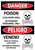 Danger: Poison Lead Work Area - Authorized Personnel Only Bilingual Spanish Portrait