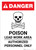 Danger: Poison Lead Work Area - Authorized Personnel Only Portrait