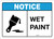 Notice: Wet Paint with Icon ANSI Landscape