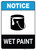 Notice: Wet Paint with Icon ANSI Portrait