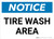 Notice: Tire Wash Area Landscape