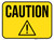 Caution Text with Hazard Symbol - Floor Sign